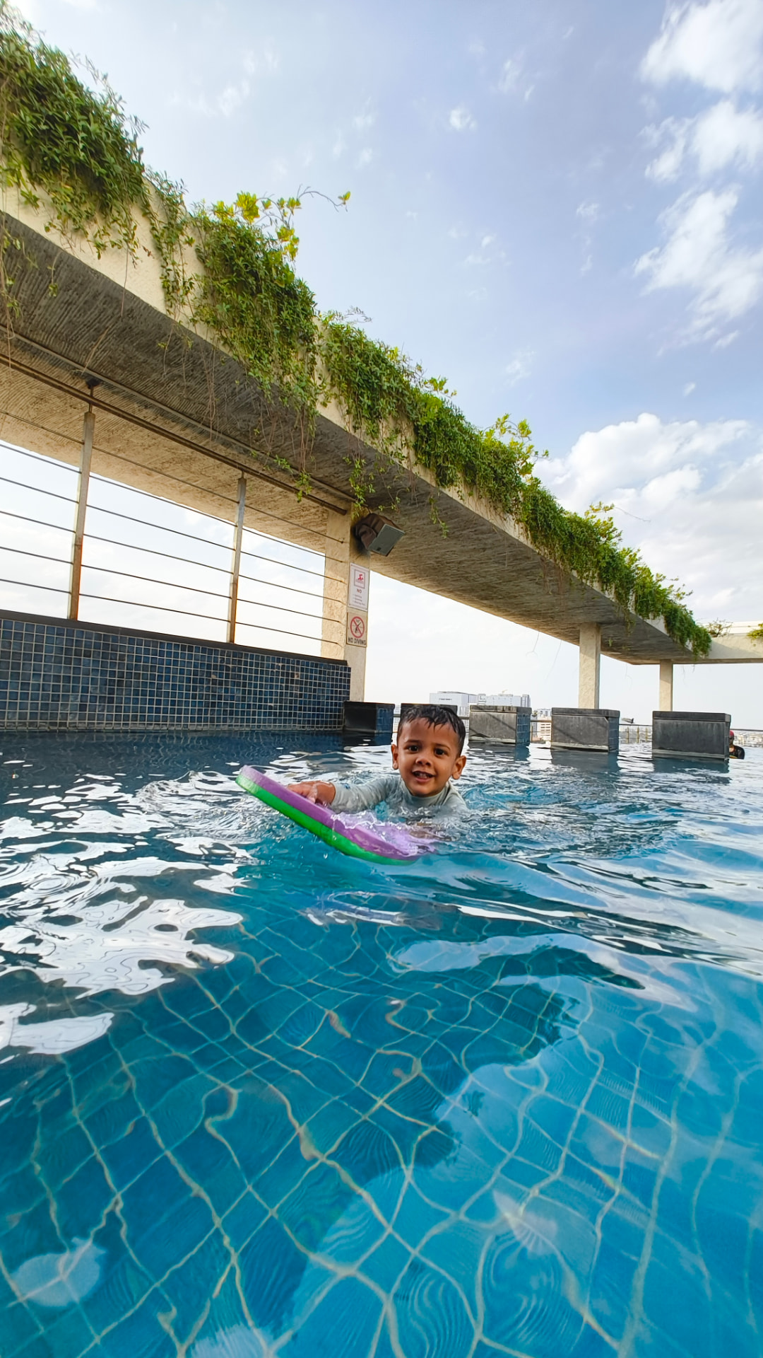 Splashing in the pool